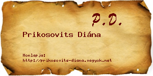Prikosovits Diána névjegykártya